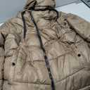 Women's Heavyweight Quilted Puffer Jacket Warm Sherpa Lined Reversible Winter Short Coat for Winter, Size XL