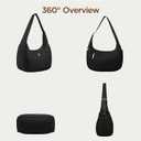 Babysun Mini Shoulder Bag Women Nylon Crescent Bag Underarm Shoulder Purse Women's Shoulder Handbags Small Tote Bag