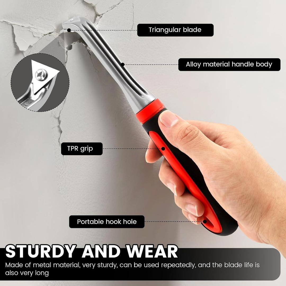 1 Pack Premium Ergonomic Carbide Scraper, Heavy-Duty Paint Scraper, Carbide Scraper Tool for Wood, Floor Scraper for Removing Varnish, Glue, Rust, Paint, Dry Glaze, Putty, and Scratches