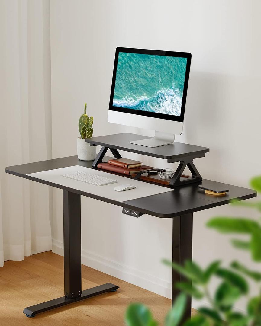 Totnz Electric Standing Desk Height Adjustable Table, Ergonomic Home Office Furniture Black 48inch