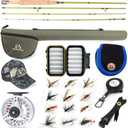 Maxcatch Ultra-Lite Fly Rod for Stream River Panfish/ Trout Fishing 1/ 2/ 3 Weight  (Ultra-lite Rod Combo, 6'0'' 2wt 3pcs)