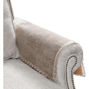 MINJIATEX Couch arm Covers,Non-Slip lace Sofa arm Cover Set of 2 Washable Sofa armrests Covers for Living Room Recliner Chair arm Cover Protectors for Leather Sofa armrest slipcover (Tea Mouse Color)