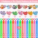 2 x Valentines Day Gifts for Kids, 28 Pack Mini Bubble Wands with Greeting Cards Valentines Animal Themes for Kids, Valentine's Day School Prizes Party Favor, Classroom Exchange Gifts