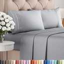 Full Size 4 Piece Sheet Set - Comfy Breathable & Cooling Bed Sheets Set - Hotel Luxury Bedding for Women, Men, Kids, Teens, Boys & Girls - Deep Pockets, Soft and Wrinkle Free - Oeko-Tex - Steel Blue