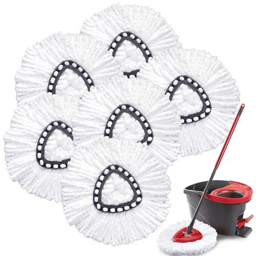 Mop Replacement Heads for O Cedar: Mop Replace Head Easy Wring Spin - Mop Heads Replacements Easy to Clean Install and Replaceable Mop Head Machine Washable (3 Pack)