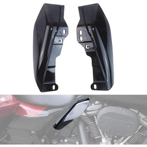 Mid Frame Air Deflector for Harley Touring,Heat Shields Mid-Frame Air Deflector Compatible for Harley Street Glide Road Glide Road King Electra Glide 2009-2023 Accessories (Dark Tinted)
