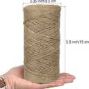 Jute Twine 2mm 1600 Feet Natural Jute Twine String for Crafting, Gardening, Gift Wrapping, Macrame, DIY Decor (2Rolls, 800Feet/Roll)