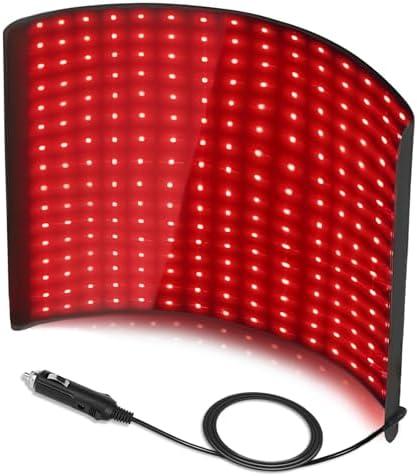 50W Powerful Red Light Therapy for Belt, 765 LEDs 3 in 1 Chip 660nm&Dual 850nm Red Light Therapy Heating Pad, Pads Belt Wearable Wrap, Infrared Light Therapy for Feet Knee Back Waist Pain for Driving