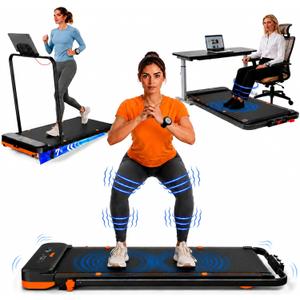 JAGJOG Walking Pad with Vibration & Incline Fat Burning, Under Desk Treadmill for Home Office, Quiet 2.5HP Folding Treadmill with LED Display Tracking, No Assembly