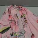 CHICGAL Womens Floral Kimono Cardigan Beach Cover Up Casual Summer Tops | 2026 Puff Sleeve Open Front Chiffon Outfit,Hawaiian Shirt,Beach Vacation Swimwear, Plus Top,Boho ladies Blouse,Cruise Resort (Pink, S)