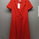 Women's Vintage Tea Dress, Short Sleeve Cocktail Party Dress Work Church Casual Dress M