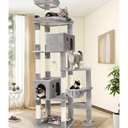 Globlazer Giant Cat Tree, 83 inch Cat Tree for Indoor Cats Large Big Adult, XXL Cat Tower with 9 Scratching Posts for 20lb+ Heavy Duty Large Adult Cats, F83, Light Grey