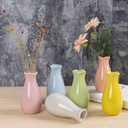 6 - Piece Set of Contemporary Ceramic Vases, for Bouquets, Ideal for Modern Home Decor, Unique Design, Easy to Clean (Teardrop)