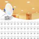 VOLISUN 48 Pack 6 inch Recessed Lighting, 5CCT, Ultra-Thin, 1080Lumen
