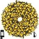 MZD8391 170FT 500 LED Christmas Lights Outdoor Indoor, Waterproof Christmas Tree Lights for Christmas Decorations with Timer, 8 Modes Memory Function (Warm White)