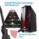 NBCP PC Guitar Hero Controller, Wireless PS3 Guitar Hero with Dongle for PC/PlayStation 3, Compatible with Guitar Hero, Rock Band, Clone Hero & Fortnite Festival - Black