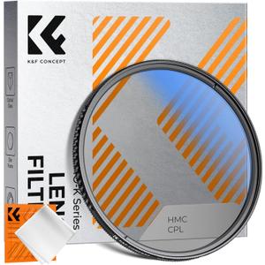 K&F Concept 52mm Circular Polarizer Filter Ultra-Slim 18 Multi-Coated Optical Glass Circular Polarizing Filter for Camera Lenses with Cleaning Cloth (K Series) K&F Concept 52mm Circular Polarizer Filter Ultra-Slim 18 Multi-Coated Optical Glass Circular Polarizing Filter for Camera Lenses with Cleaning Cloth (K Series)