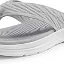KIDMI Women's Arch Support Flip Flops with Soft Cushion Comfortable Summer Beach Slip On Walking Thong Sandals, 6.5-7