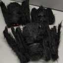 ZMCINER Large Halloween Spiders for Outside, Big Spider Halloween Decorations Realistic Scary Hairy Spiders Halloween Decorations Outdoor (59", 49", 35") (3pcs)