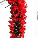 Faux Bougainvillea Artificial Flowers Plants for Outdoor Outside Summer UV Resistant, 2 PCS Fake Silk Long Trailing Vines for Front Door Porch Planter Balcony Patio Garden Decoration