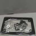 2 Pack Stainless Steel Motorcycle License Plate Frame Metal Motorcycle License Plate Cover with Screws and Nuts Cover Black Rust Proof, Rattle Proof, Weather Holder