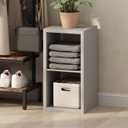 Furinno Cubic Extra Thick 2-Cube Closet Organizers and Storage, Light Grey, 14.57"D x 15.87"W x 29.92"H