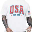 PNORATM Patriotic 1776 USA Shirt Men: 250 Anniversary USA Shirt 4th of July American Flag T-Shirt America Bigfoot Merica Tees, XL