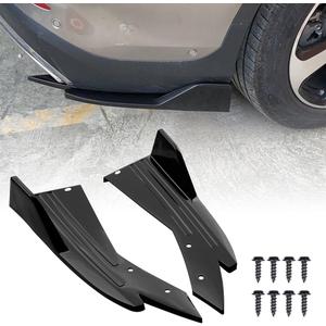 JSCARLIFE Car Rear Bumper Lip, ABS Universal Protector Bumper Lip, Strip Spoiler Side Skirt Anti Scratch Protector (Black)