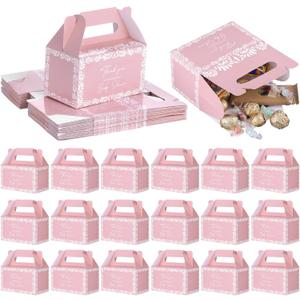 Eaasty 36 Pcs Cielito Lindo Baby Shower Party Favor Boxes Plato De Barro Mexican Candy Treat Goodie Box Paper Terracotta Snack Cookie Gift Holder for Gender Reveal Birthday Decoration Supplies, Pink