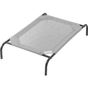 Coolaroo Original Elevated Dog Bed - Breathable Off-The-Ground Pet Bed with Cooling Fabric, Joint Relief & Moisture-Resistant Fabric, 100% Recyclable, Easy Clean, Grey, Medium