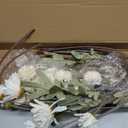 IPOPU 8PCS White Chrysanthemum Flowers Artificial Pompom Mums with Daisy Flowers Artificial Chrysanth Faux Wildflowers Fake Daisies for Home Table Bridal Shower Party Decorations (White)