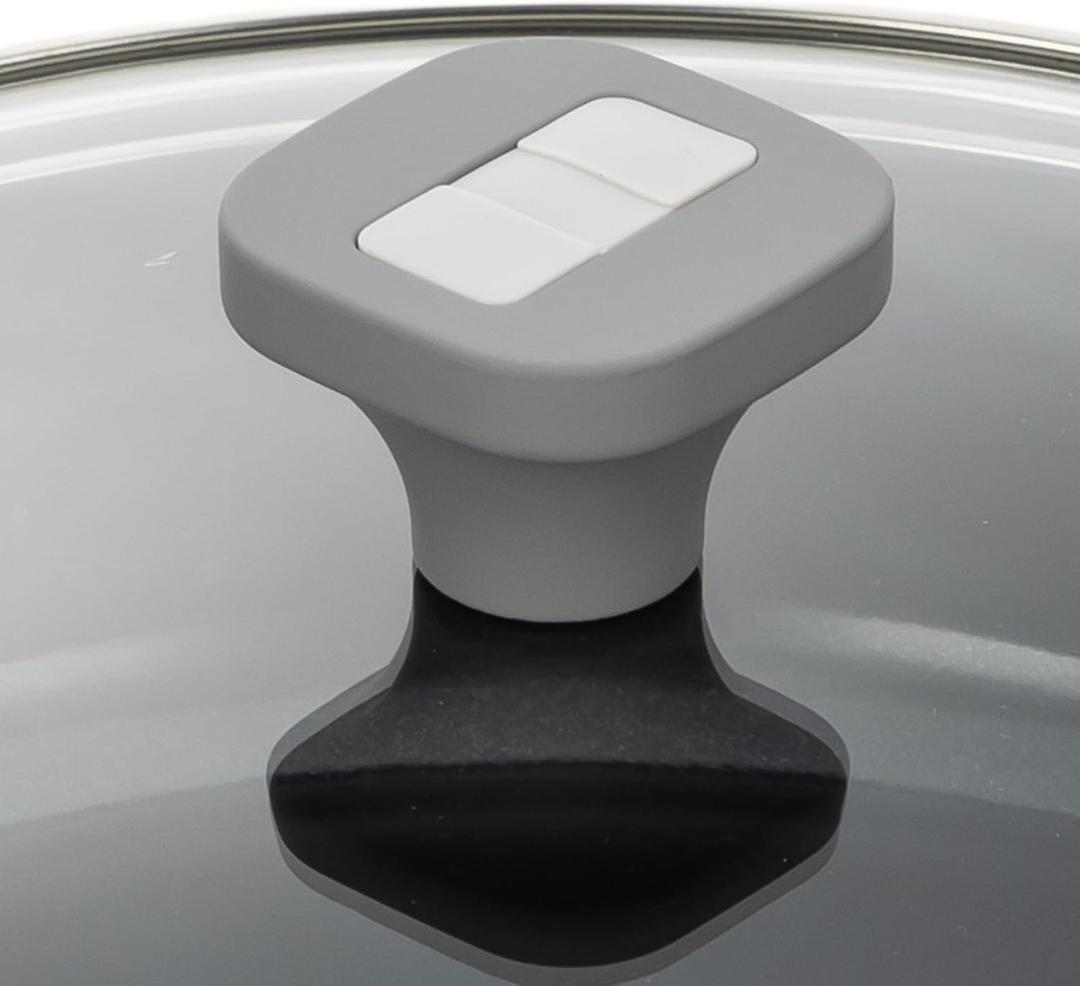 UCC LIFE Universal Replacement Pot Glass Lid Knob, White and Gray Pot Handle