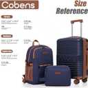 Carry on Luggage 22x14x9 Airline Approved, Suitcases with Wheels Hardshell, Lightweight Hardside Luggage Set with TSA Lock, 20Inch Blue Carry on Suitcase