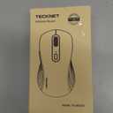 TECKNET Bluetooth Mouse, [ USB + BT1 + BT2 ] Wireless Mouse for Laptop, Silent Click, Ergonomic Design, 4800 DPI Computer Mice Wireless, Dual Mode for Laptop, Computer, iPad, MacBook