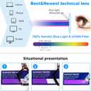 REAVEE 3 Pack Thick Frame Reading Glasses for Women Men, Oversized Fashion Blue Light Blocking Readers Spring Hinge