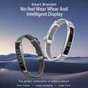 Smart Bracelet,Activity&Fitness Trackers,Touch Screen/Sleep Tracker/Heart Rate/Blood Oxygen,5ATM Waterproof,Multiple Sports Modes,Free App for iOS Android (Rose Gold)