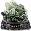 Feng Shui Money Frog Resin Statue, 6.9"L x 6.5"W x 6.9"H, Gold Color, Attract Wealth and Good Luck