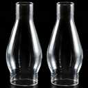 2 5/8 Inch 7.75 Inch Clear Glass Oil Lamp Chimney for Rayo & Central Draft Burners on Vintage and Antique Style Globes Fixture Replacement Globes & Shades