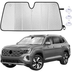 EcoNour Foldable Sun Shade Fit for Volkswagen Atlas 2018-2023 2024 2025