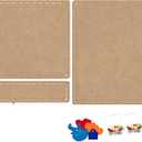 Foldable Felt Bulletin Board, 3pcs Cork Board 47"x32" Self-Adhesive Pin Board Framed Display Board with 60 Pins & 6 Decor Stickers, Felt Wall Board for Office School Home