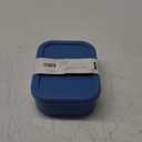 Silicone Freezer Trays with Lids Reusable Food Tray Freezing Molds Rectangle Containers for Food Preserving (Blue)