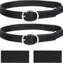Heel Straps for High Heels, 2 Pcs PU Leather Shoe Strap Extender Adjustable Elastic Ankle Straps with Buckle Detachable Shoes Belt Band for Women Lady Holding Loose Heels (Black)