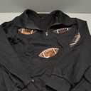 MAXIMGR Football Sweatshirt Women Game Day Sweatshirts Football Team Fans Pullover Shirt Sunday Funday Long Sleeve Tops (Small, Black 338)