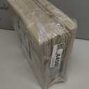 Set of 8 Foldable Fabric Storage Cube Bins | Collapsible Cloth Organizer Baskets Containers | Folding Nursery Closet Drawer | Features Dual Handles, Off White