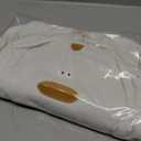 Cute Dcuk Backpack for Teens Girls Women, Kawaii Funny Aesthetic Corduroy Bookbag for High Middle School, White (Medium)