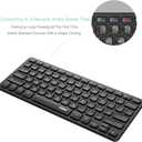 Arteck Universal Multi-Device Bluetooth Keyboard Ultra Slim and Compact Wireless Bluetooth Keyboard with Media Hotkeys for Windows iOS iPad OS Android Computer Desktop Laptop Surface Tablet Smartphone