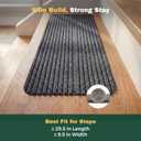 MBIGM 8" X 30" (15 in Pack) Non-Slip Carpet Stair Treads Non-Skid Safety Rug Slip Resistant Indoor Runner for Kids Elders & Pets with Reusable Adhesive - Gray - Carpet Pads for Stairs