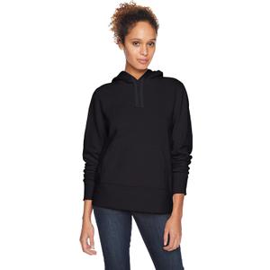 Amazon Essentials Women's Regular-Fit Fleece Pullover Hoodie (Large, Black)