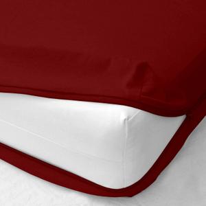 Zipper Fitted Sheet - Full Size, 8 Inch Deep Pocket, Hotel Quality Brushed Microfiber Bottom Sheet, Soft Wrinkle-Free, Shrinkage and Fade Resistant, 1 Fitted Sheet Only (Burgundy)
