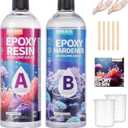 Pnente 32oz Epoxy Resin Kit – Self-Leveling, Zero Bubbles & 5-Year UV Guard for River Tables, Jewelry, Resin Art – Beginner-Friendly 1:1 Mix, Non-Toxic & Non-Yellowing (2X 16oz)